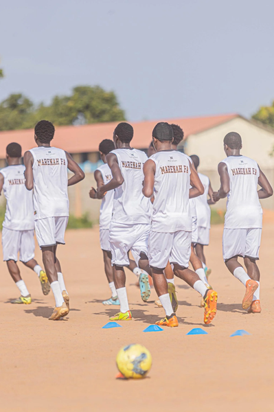 Marenah FA players training